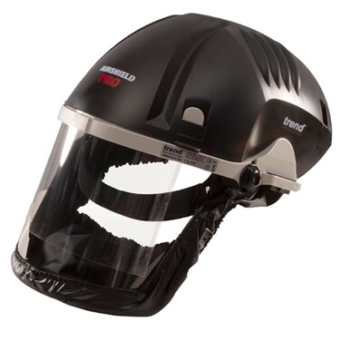 Trend Airshield Pro Full Faceshield Dust Protector Battery Powered Air Circulating Mask for Woodworking AIRPRO