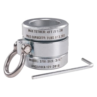 Ergodyne Squids 3791 Sleever Bar Lock Collar with Tethering Attachment Point for Tool Lanyard Compatible Bar Size 34