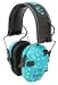 Walker's Walkers Razor Slim Electronic Earmuffs Ultra Low Profile Compact Design Adjustable Range Shooting Hunting Hearing Protection Blue Sprinkles