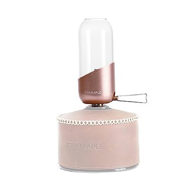Fire-Maple Fire Maple Orange Camping Light Propane LampGas Lantern Glass Lampshade Windproof NO Mantles Needed Brightness Adjustable Heating Camping Atmosphere Bright Flames