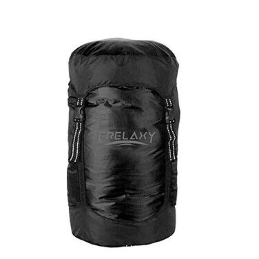 Frelaxy Compression Sack 40 More Storage 11L18L30L45L Compression Stuff Sack WaterResistant Ultralight Sleeping Bag Stuff Sack Space Saving Gear for Camping Black XXL