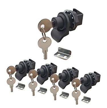 PUROCEAN Push Button Lock Push Open Latch Push Close Knob Golf Cart Lock for Marine Boat ToolboxGlovebox5 Packs