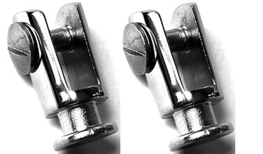 Marine Part Depot Two Quick Release Bimini Top Hinges Post Only