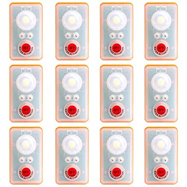 WICKED Life Jacket LED Strobe Light for Emergency Overboard Survival Water Activated High Intensity Beam Long Range Rescue 12 Pack