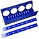 Wall Control Pegboard Spray Can Holder Bracket and Aerosol Can Organizer Pegboard and Slotted Tool Board Blue