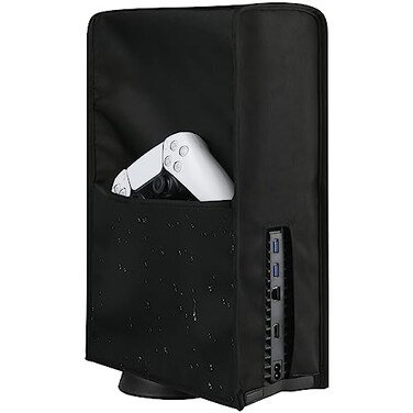 Cosmos Dust Cover Dust Guard Anti Scratch Waterproof Dust Sleeve for PS5 Console Protector Case Cover with Side Pockets compatible with PS5 Console Digital Disc Edition