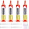 Treela 4 Pack 10ml 8341 No Clean Solder Flux Paste 10cc Solder Flux Syringe for Electronics Soldering Tin Soldering Paste for Electronics Desoldering Repair Circuit Board Electrical Component