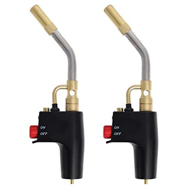 Swess TriggerStart Torch Head TS4000 High Intensity MAPPPropane Gas Torch with Instant OnOff Ignition Flame Lock Cast Aluminum Body for Soldering Brazing Heating Thawing HVAC and Cooking 2 Pack