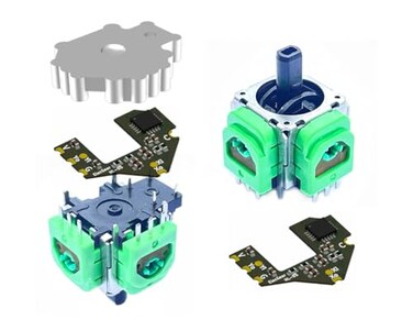 ElecGear 2x TMR Joystick and Desoldering Heating Plate Replacement for PS5 Edge Controller Calibration PCB TMR Hall Control Stick and Soldering Wick Repair Tools TMRDSE