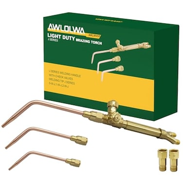 AWLOLWA Ligth Duty WeldingBrazing Series J Torch Handle with Welding Tips with Check Valves
