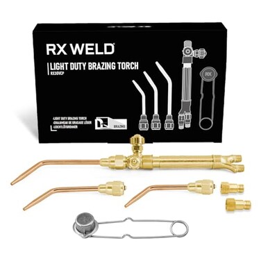 RX WELD Ligth Duty WeldingBrazing Torch Kit Handle Compatible with VSeries J 3 Welding Tips