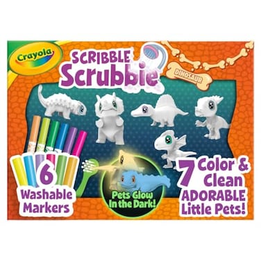 Crayola Scribble Scrubbie Pets Dinosaur Glow Combo Pack Dinosaur Toys for Kids Ages 3 4 5