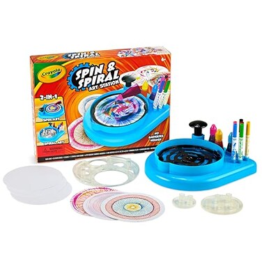 Crayola Spin Spiral Art Station Spin Art Machine Arts Crafts for Kids Ages 6 7 8 9