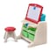 Step2 Flip Doodle Easel Desk With Stool Kids 2 in 1 Activity Table Art Board Made of Durable Plastic For Toddlers 2 Years Old