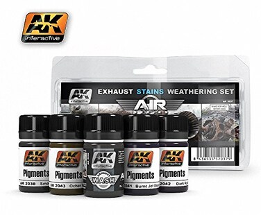 AK Interactive Exhaust Stains Weathering Set AIR Series 2037