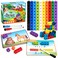 Coogam Math Manipulatives Math Game for Kids 38 with Number Counting Snap Linking Cube 1st Grade Math Flashcards Toy Gift for Preschool Learning