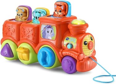 VTech Pop Sing Animal Train Push Pull Toy Train with Animal Sounds Music Suitable for Ages 636 Months English Version