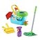 LeapFrog Clean Sweep Learning Caddy Kids Mop and Broom Cleaning Toy Set for Ages 35 Blue
