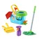 LeapFrog Clean Sweep Learning Caddy Kids Mop and Broom Cleaning Toy Set for Ages 35 Blue