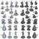 Path Gaming 40 Fantasy Tabletop Miniatures for Dungeons and Dragons 28MM Scaled 10 Unique Designs Bulk Unpainted