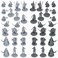 Path Gaming 40 Fantasy Tabletop Miniatures for Dungeons and Dragons 28MM Scaled 10 Unique Designs Bulk Unpainted