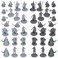 Path Gaming 40 Fantasy Tabletop Miniatures for Dungeons and Dragons 28MM Scaled 10 Unique Designs Bulk Unpainted