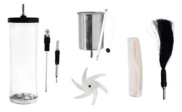 Eisco Electrostatics Kit 7Piece Set for Use with Van de Graaff and Wimshurst Machines for Static Charge Experiments