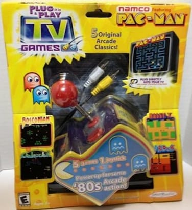 JAKKS Pacific Original Pac Man Arcade Classics Namco Plug Play TV Games