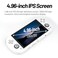 HANHIBR Trimui Smart Pro Handheld Game Console 496Inches Display Game Console Linux System with Allwinner A133P Processor Builtin 64G TF Card White