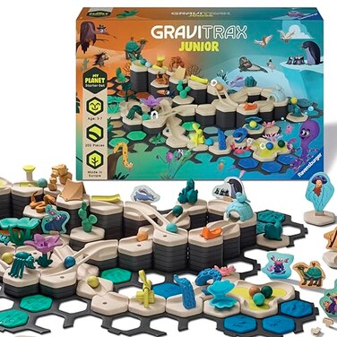 GraviTrax Ravensburger Junior Starter Set XXL My Planet Fun and Educational Preschool Marble Run Building Experience STEMFriendly Interactive Learning MESH Accredited Kids Age 3 and Older