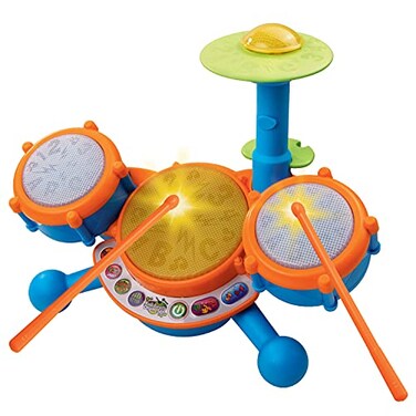 VTech KidiBeats Drum Set Frustration Free Packaging Orange