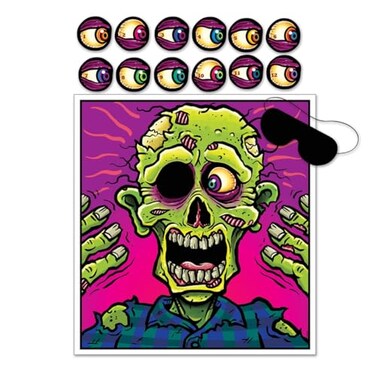 Beistle Pin The Eyeball On The Zombie Games 1 Pc