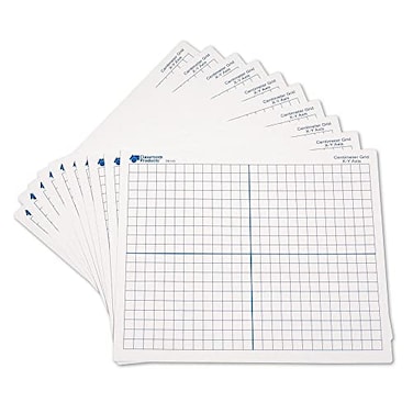 Learning Resources 9x 11 Double Sided XY Axis Dry Erase Mats Graphing Math Classroom Accessories Teaching Aids Set of 10 Ages 6