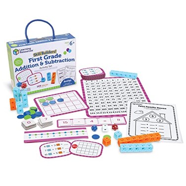 Learning Resources Skill Builders First Grade Addition and Subtraction Math Manipulatives Number Recognition Skills Classroom Must Haves Teaching Materials Back to School Essentials