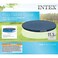 INTEX 28022E Pool Cover For 12ft Round Easy Set Pools Includes Rope Tie Drain Holes 12in Overhang Snug Fit