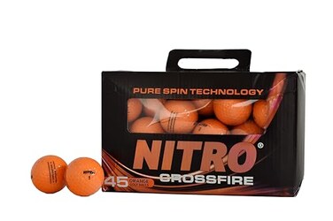 NITRO Crossfire 45 Golf Balls 45 Pack Orange