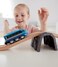 Hape Remote Control Engine Train Kids Railway Toy App or Button RC Vehicle with 5 Playable Sounds Rechargeable Battery Feature Blue