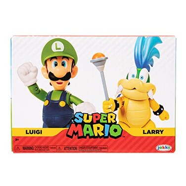 Super Mario Nintendo 4 Action Figure 2 Pack Luigi Vs Larry Koopa