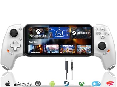 Megadream Phone Controller for iPhone 17iPhone 16iPhone 15Android USB C Mobile Gaming Controller with 35mm Audio Jack Remote Player Gamepad for PS5PS4XboxPC Cloud Game Plug and Play Hall JoysticksHall