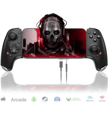 arVin Mobile Gaming Controller for Android and iPhone 171615 Series USBC PS Remote Player Gamepad for PS5PS4XboxPC with Hall JoysticksHall Trigger35mm Audio JackCloud Gaming Controller Plug Play