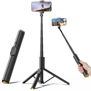 TODI Selfie Stick Tripod for iPhone 60 Lightweight Phone Tripod Stand with Wireless Remote Extendable Selfie Stick for iPhone Allin1 Compatible with iPhoneAndroid