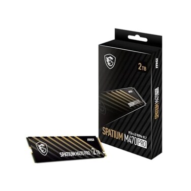 msi SPATIUM M470 PRO PCIe 40 NVMe M2 2TB Portable SSD 2TB External Solid State Drive Speeds Up to 6000MBs USBC Reliable Storage for Gaming Students Professionals Black