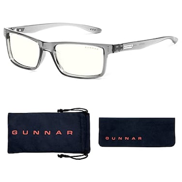 GUNNAR Computer Readers200 Vertex Grey Crystal Clear Lens Blue Light Blocking Relieve Eye Strain