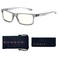 GUNNAR Computer Readers200 Vertex Grey Crystal Clear Lens Blue Light Blocking Relieve Eye Strain