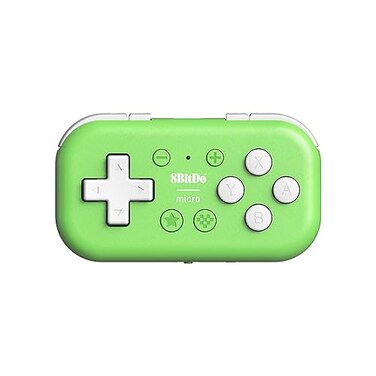 Nargos 8BitDo Micro Bluetooth Key Chain Sized Mini Controller for Nitendo Switch Windows Android and macOS Micro Green