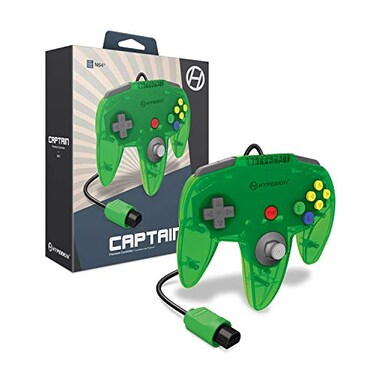 Hyperkin Captain Premium Controller for N64 Lime Green Nintendo 64