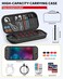 Klipdasse Switch 2 Slim Case for Nintendo Switch 2 2025SwitchOLED Hard Shell Carry Case with Soft Lining 10 Card Slots Durable Ballistic Nylon Soft Silicone Handle Switch2 Carry Case