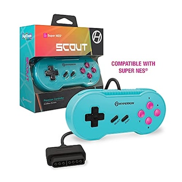 Hyperkin Scout Premium Wired Controller for SNESGamepad Controller Compatible with Super Entertainment System Funtoon Collectors Edition Hyper Beach