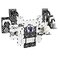 PEGZONE Controller and Headphone Holder Wall Mount Modular Gaming Pegboard with Accessories Controller Stand for Xbox PS5 PS4 Switch Video Game Storage Disc Shelf 14pcs Pegboard Black White