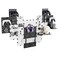PEGZONE Controller and Headphone Holder Wall Mount Modular Gaming Pegboard with Accessories Controller Stand for Xbox PS5 PS4 Switch Video Game Storage Disc Shelf 14pcs Pegboard Black White